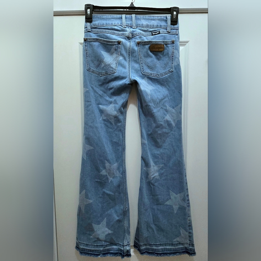 Wrangler Light Blue Star Flare Jeans - Picture 2 of 8